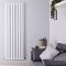 Hudson Reed Revive - Verticale Aluminium Designradiator Dubbellaags (180cm x 59cm) – Wit
