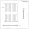 Design Radiator Wit Horizontale Aluminium DubbelPaneel 107cm x 60cm |Revive Air
