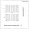 Design Radiator Wit Horizontale Aluminium DubbelPaneel 119cm x 60cm |Revive Air