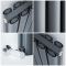 Design Radiator CV Verticaal (Dubbel Paneel) Modern 180cm x 23cm - Antraciet | Revive Air