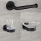 3-delig Accessoireset Glas & Mat Zwart | Nox
