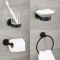 4-delig Accessoireset Glas & Mat Zwart | Nox