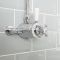 Douchekolom Klassiek Opbouw Thermostatisch Douchekop 19cm Rond Handdouche Chroom en Wit | Elizabeth