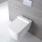 Toilet Hangend Keramisch Vierkant met Soft-Close WC-Bril Wit | Sandford