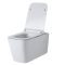 Toilet Hangend Keramisch Vierkant met Soft-Close WC-Bril Wit | Sandford