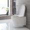 Toilet Hangend Randloos Keramisch met Soft-Close WC-Bril Wit | Alswear