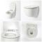 Toilet Hangend Randloos Rond Modern Wit met Softclose WC-bril | Otterton