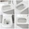 Toilet Hangend Randloos Vierkant Modern Wit met Softclose WC-bril | Exton