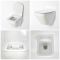 Toilet Hangend Randloos Vierkant Modern Wit met Softclose WC-bril | Exton