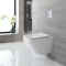 Toilet Hangend Randloos Vierkant Modern Wit met Softclose WC-bril | Exton