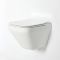 Toilet Hangend Randloos Vierkant Modern Wit met Softclose WC-bril | Exton