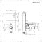 Staand Toilet | Alswear Stortbak Ombouw Dubbele Spoelknop 3/6 Liter Zwart 50cm | Saru