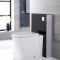 Staand Toilet | Alswear Stortbak Ombouw Dubbele Spoelknop 3/6 Liter Zwart 50cm | Saru