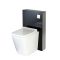 Toiletset - Staand Toilet met 50cm Zwarte WC-Ombouw, Verborgen Stortbak en Soft-Close Toiletzitting | Saru