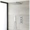 Doucheset - 2-Weg Thermostatische Douchekraan, Douchekop met Muurbevestigde Douchearm, Handdouche Chroom | Kubix