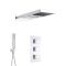 Doucheset - 3-Weg Thermostatische Douchekraan met Omstel, Douchekop met Watervaleffect, Handdouche Chroom | Kubix