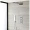 Doucheset - 3-Weg Thermostatische Douchekraan met Omstel, Douchekop met Watervaleffect, Handdouche Chroom | Kubix