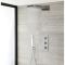 Doucheset - 3-Weg Thermostatische Douchekraan met Omstel, Douchekop met Watervaleffect, Handdouche Chroom | Kubix
