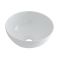 Opzetwastafel Rond Diameter 32cm Wit met Verhoogde Wastafelmengkraan Chromen | Ashbury