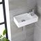Hangende Wastafel Rechthoekig 40cm x 22cm (1 Kraangat) Wit | Halwell