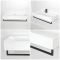 Hangende Wastafel 101cm x 42,5cm (1 Kraangat) Wit met Zwart Handdoekrek | Sandford