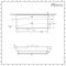 Hangende Wastafel 101cm x 42,5cm (1 Kraangat) Wit met Zwart Handdoekrek | Sandford