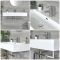 Hangende Wastafel Rechthoekig 101cm x 42,5cm (1 Kraangat) Wit met Chromen Handdoekrek | Sandford