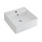 Fontein Toilet Keramiek Vierkant B.40 x D.40cm Met 1 x Kraangat Wit | Halwell