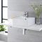 Opzetwastafel 41cm x 41cm Modern Wit met 1-Gats Wastafelmengkraan Chromen | Halwell