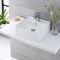 Fontein Toilet Keramiek Vierkant B.40 x D.40cm Met 1 x Kraangat Wit | Halwell