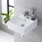 Fontein Toilet Keramiek Vierkant B.40 x D.40cm Met 1 x Kraangat Wit | Halwell
