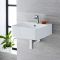 Fontein Toilet Keramiek Rechthoekig B.46 x D.42cm Met 1 x Kraangat Wit | Exton