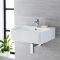 Fontein Toilet Keramiek B.52 x D.42cm Met 1 x Kraangat Wit | Exton