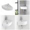 Hoekfontein Toilet Keramiek B.46 x D.32cm Met 1 x Kraangat Wit | Belstone