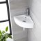 Hoekfontein Toilet Keramiek B.46 x D.32cm Met 1 x Kraangat Wit | Belstone