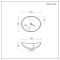 Opzetwastafel Ovaal 40,5cm x 33cm (Geen Kraangaten) - Marmereffect | Kenton