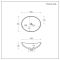 Opzetwastafel Ovaal 40,5cm x 33cm (Geen Kraangaten) - Marmereffect | Kenton