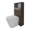 Badkamermeubel Set Hangend 60 cm Donker Eiken Incl Wastafelmeubel + Toilet + Stortbak + Ombouw - incl/excl. LED - Hoxton