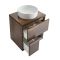 Hangend Wastafelmeubel 60cm met Open Plank | Keuze Afwerking, Opzetwastafel en LED-Verlichting | Hoxton