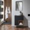 Hangend Wastafelmeubel 60cm met Open Plank | Keuze Afwerking, Opzetwastafel en LED-Verlichting | Hoxton