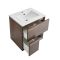 Hangend Wastafelmeubel 61cm met Wastafel en Open Plank | Keuze Afwerking, Wastafel en LED-Verlichting | Hoxton