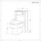 Wastafelmeubel Klassiek 40cm met Wastafel en Sandford Staand Toilet met WC-Ombouw - Lichtgrijs | Keuze Ontwerp en Afwerking Meubelgreep | Warwick