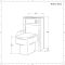 Wastafelmeubel Klassiek 60cm met Wastafel en Sandford Staand Toilet met WC-Ombouw - Lichtgrijs | Keuze Ontwerp en Afwerking Meubelgrepen | Warwick