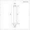 Douchearm Plafondbevestigd 15cm Vierkant Chroom | Kubix