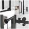 Badschuifwand 2-Delig 170cm x 140cm Zwart Profiel | Nox