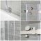 Badschuifwand 2-Delig 170cm x 140cm Chromen Profiel | Portland