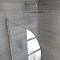 Badwand Afgerond Draaibaar 80cm x 140cm Gepolijst Aluminium Profiel | Portland