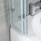 Badwand Inklapbaar Rechthoekig 5mm Dik Veiligheidsglas 140cm x 80cm Gepolijst Aluminium Profiel | Portland