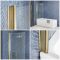 Badwand Gehoekt Draaibaar 80cm x 140cm Antiek Messing Profiel | Alama