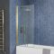Badwand Gehoekt Draaibaar 80cm x 140cm Antiek Messing Profiel | Alama